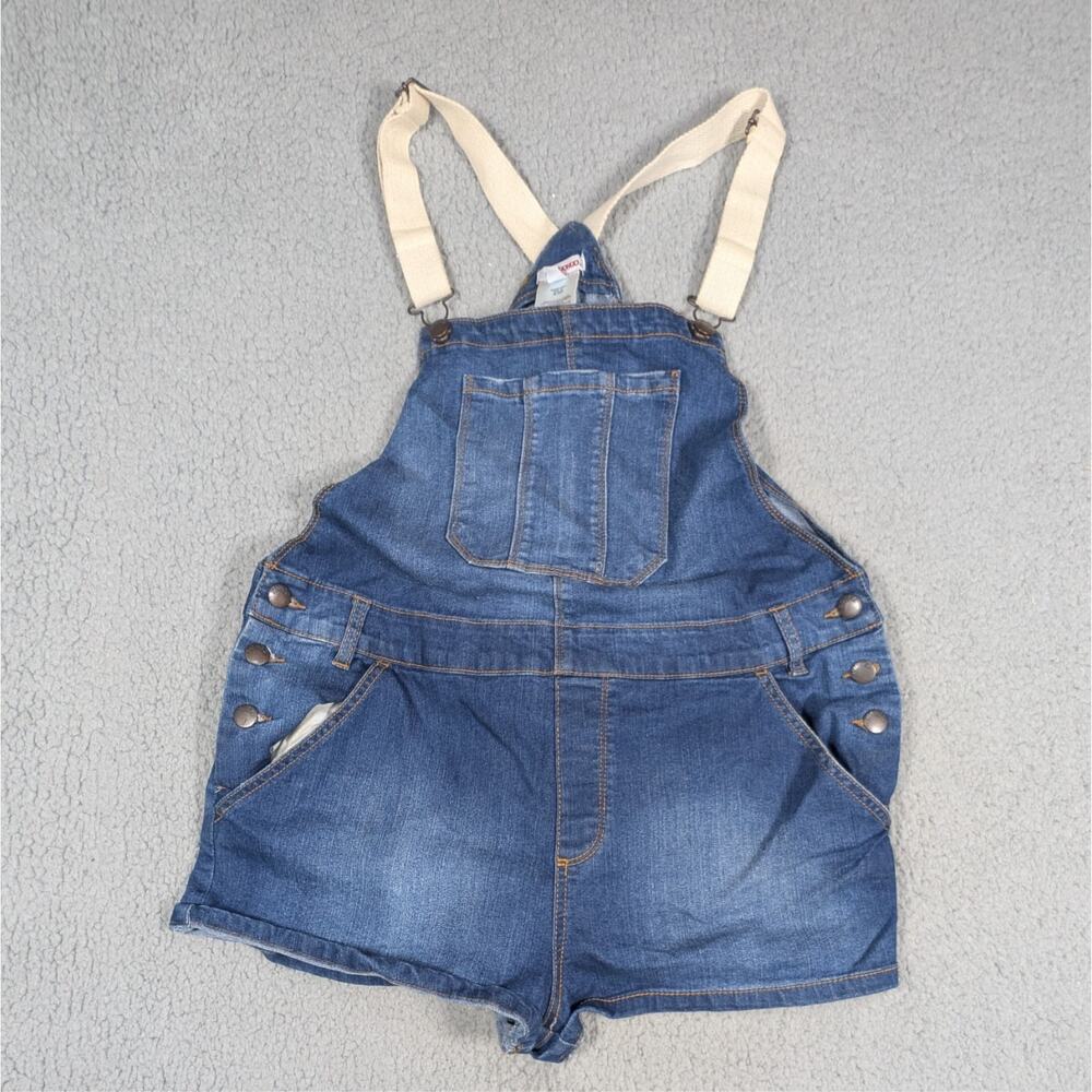 Bongo Romper Overalls Womens Size 11 Blue Denim Y2k Shorts